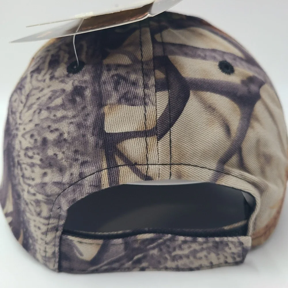 Big Bill Hat Adjustable Camo Beige Blank Hunting Outdoors Wood'n Trail Dad Men